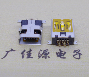 惠东迷你 usb接口 mini 飞利蒲10p母座前插后贴