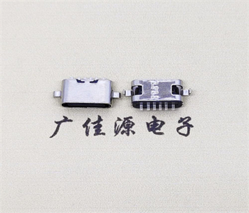 惠东TYPE-C6P短体沉板两脚母座 长度5.1mm 沉板1.6、0.8mm